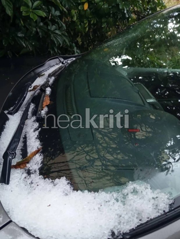 Αρχισε η κακοκαιρία Erminio στην Κρήτη: Χαλάζι και δυνατή καταιγίδα σε περιοχές του Ηρακλείου [βίντεο]