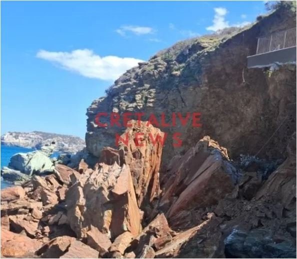 Μεγάλη κατολίσθηση στην Αγία Πελαγία: Κομμάτι από τo βουνό έπεσε στη θάλασσα - Αποκολλήθηκε μπαλκόνι ξενοδοχείου