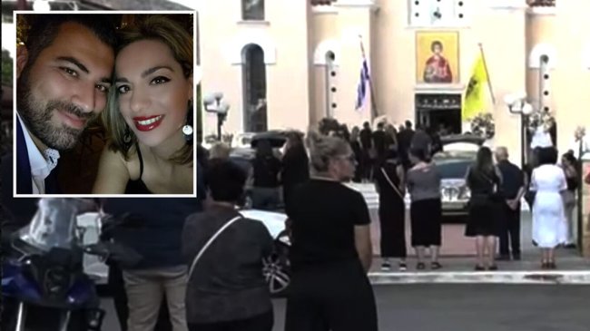 Βαρύ πένθος στην κηδεία του ζευγαριού που σκοτώθηκε στο Αλιβέρι: "Δύο άγγελοι που αποφάσισαν να μη χωρίσουν ούτε στη ζωή ούτε στον θάνατο"