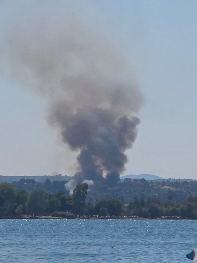 Φωτιά στο Χαλκούτσι Ωρωπού κοντά σε σπίτια: Ήχησε το 112 - "Παραμείνετε σε ετοιμότητα"