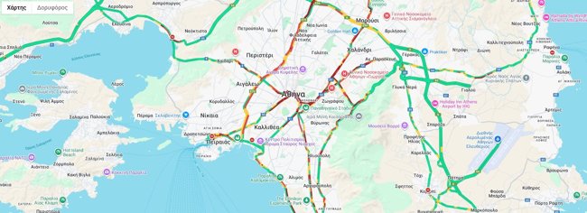 Κυκλοφοριακό "κομφούζιο" στην Αθήνα: Μποτιλιάρισμα σε Κηφισό και κέντρο της πρωτεύουσας