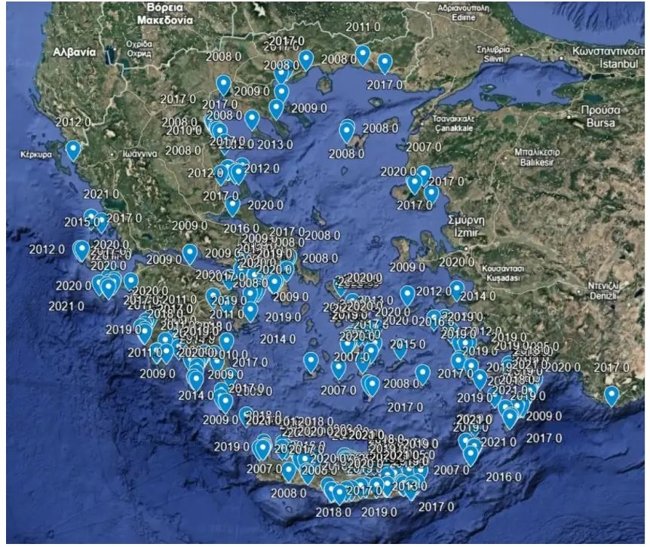 Λαγοκέφαλος: Tα σημεία που έχει εντοπιστεί - Ψηφιακός χάρτης καταγράφει την πορεία του σε Ανατ. Μεσόγειο και Αιγαίο