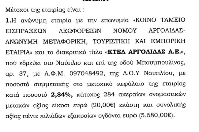 Λεωφορεία Αττικής Μέτοχοι