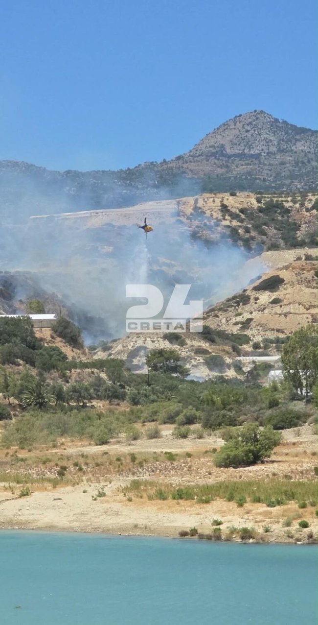 Λασίθι: Μεγάλη φωτιά στην Ιεράπετρα - Ήχησε το 112