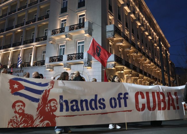 Κινητοποίηση αλληλεγγύης στον λαό της Κούβας - Συγκέντρωση στο Σύνταγμα και πορεία στην πρεσβεία των ΗΠΑ [βίντεο]