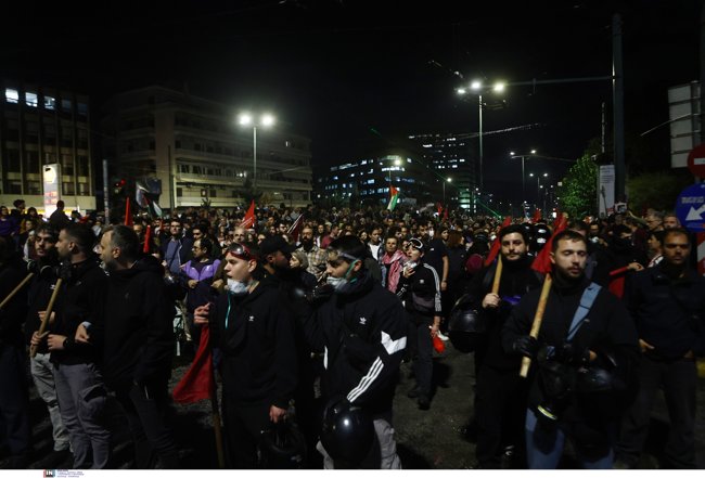 Ολοκληρώθηκε η πορεία διαμαρτυρίας για την επιχείρηση κατά του Global Sumud Flotilla - Μικροεπεισόδια στην Κηφισίας [βίντεο]
