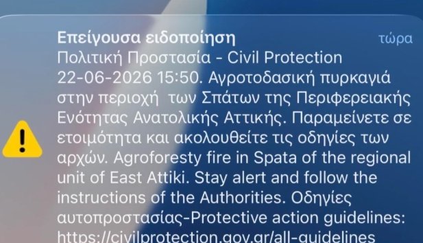 Σε ύφεση η φωτιά στα Σπάτα - Ήχησε το 112 - Οι φλόγες απείλησαν το προπονητικό κέντρο της ΑΕΚ [βίντεο]