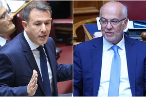 Γιώργος Μυλωνάκης: Για πρώτη φορά στη Βουλή μετά τη σοβαρή περιπέτεια υγείας - Η θερμή χειραψία με τον Μητσοτάκη