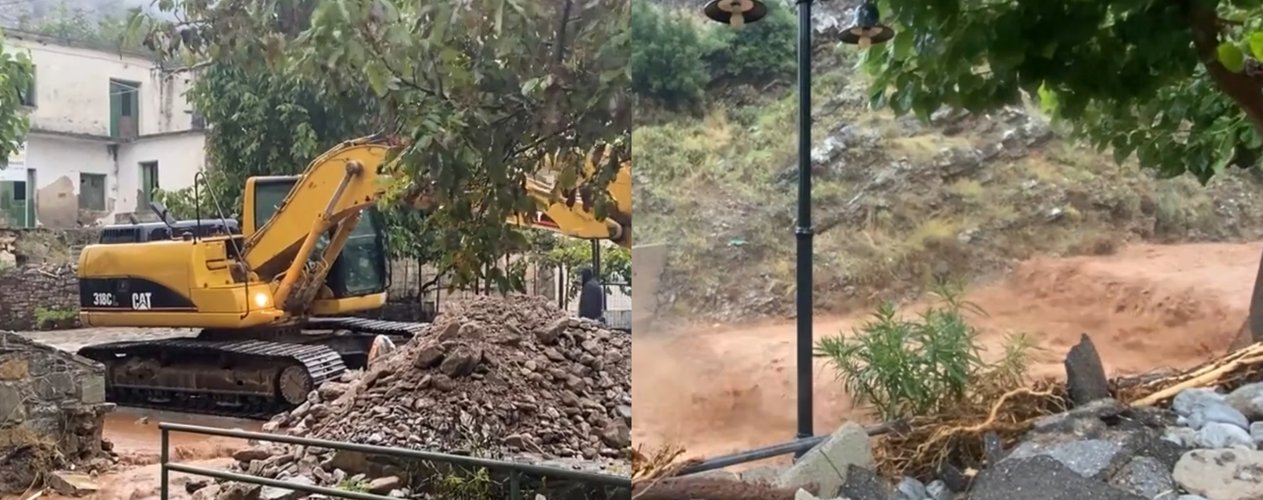 Σε συναγερμό παραμένει η Κρήτη: Μηχανήματα φράζουν τα ορμητικά νερά στα Ζωνιανά - Έκλεισε ετοιμόρροπη γέφυρα