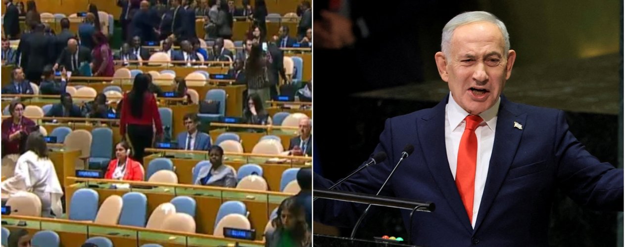 Σε άδεια αίθουσα μίλησε ο Νετανιάχου στον ΟΗΕ: "Αν υπάρχουν κι άλλοι δειλοί, ας φύγουν τώρα" - "Τύραννος" ο Ερντογάν
