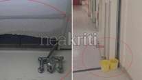 Ηράκλειο Κρήτης: Εικόνες θλίψης από το ΠΑΓΝΗ - Πλημμύρισε όροφος και έπεσε γυψοσανίδα μέσα στο νοσοκομείο