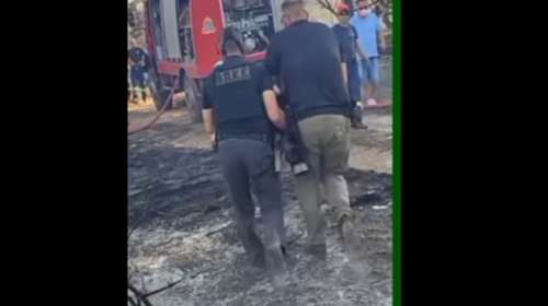 Φωτιά στο Ωραιόκαστρο: Συγκινεί η διάσωση τραυματισμένου σκύλου