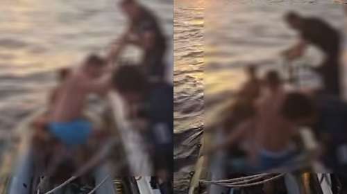 Σαρωνικός: Λέμβος με Ρουμάνους τουρίστες παρασύρθηκε από τα κύματα - Βίντεο από τη στιγμή της διάσωσης