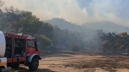 Φωτιά στη Σαλαμίνα: Εκκενώνουν διά θαλάσσης από Σατερλί και Κολώνες - Απεγκλωβίστηκαν ήδη πάνω από 500 άτομα
