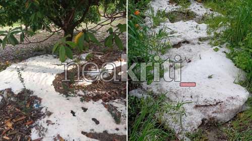 Αρχισε η κακοκαιρία Erminio στην Κρήτη: Χαλάζι και δυνατή καταιγίδα σε περιοχές του Ηρακλείου [βίντεο]