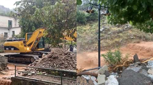 Σε συναγερμό παραμένει η Κρήτη: Μηχανήματα φράζουν τα ορμητικά νερά στα Ζωνιανά - Έκλεισε ετοιμόρροπη γέφυρα