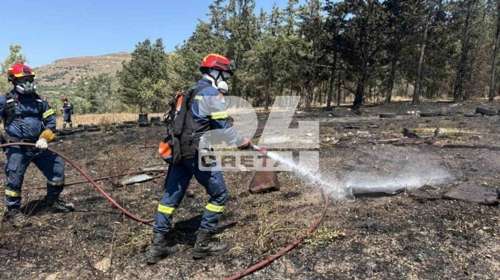 Φωτιά στην Κνωσό – Εκκενώθηκε προληπτικά ο αρχαιολογικός χώρος
