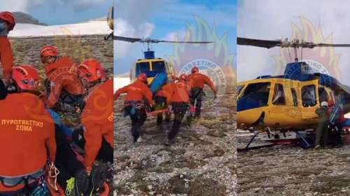 Εντυπωσιακό βίντεο από την επιχείρηση διάσωσης του 59χρονου Τσέχου στον Ολυμπο - Οι χειρουργικές κινήσεις των πυροσβεστών