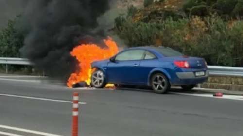 Τρόμος στην Κρήτη: Αυτοκίνητό οικογένειας τυλίχτηκε στις φλόγες στον ΒΟΑΚ