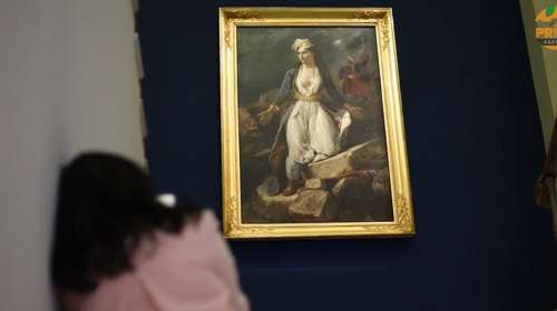 Ιστορική στιγμή: Στο Μεσολόγγι ο πίνακας του Ντελακρουά, για τα 200 χρόνια από την Έξοδο [βίντεο]