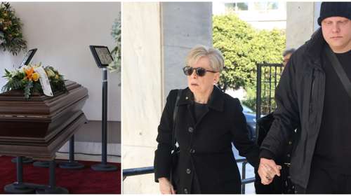 Σύλβα Ακρίτα: Συγκίνηση στο τελευταίο αντίο στη μητέρα της Ελενας Ακρίτα [εικόνες]