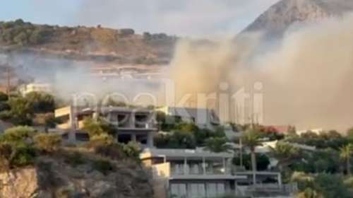 Φωτιά στο νότιο Ρέθυμνο: Ήχησε το 112 για εκκένωση των περιοχών Φωτεινάρι και Σούδα -  Κοντά σε κατοικημένη περιοχή