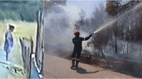 Η στιγμή του εμπρησμού στην Κερατέα: Προκλητική η 43χρονη - "Έβαλα τις δύο φωτιές για να μην ξεσπάσω στα παιδιά μου"