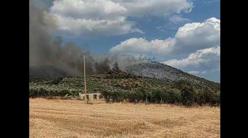 Φωτιά στο Σπαθοβούνι Κορινθίας:  Ήχησε το 112 για ετοιμότητα - Στην περιοχή πνέουν ισχυροί άνεμοι