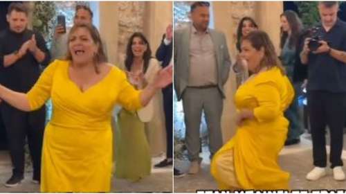 Βίκυ Σταυροπούλου: Ο ξέφρενος χορός στον γάμο της Μπάρκα με άρωμα... "Είσαι το ταίρι μου" [βίντεο]