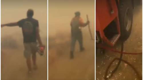"Πάμε, πρέπει να φύγουμε": Η δύσκολη μάχη των πυροσβεστών στην επικίνδυνη φωτιά της Πάρου [βίντεο]