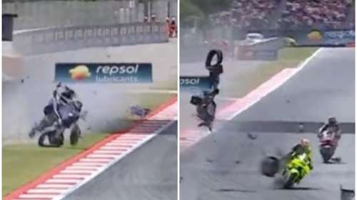 Ανατριχιαστικό ατύχημα στο MotoGP: Αναβάτης υπέστη κάταγμα στον αυχένα έπειτα από σοκαριστική σύγκρουση [βίντεο]