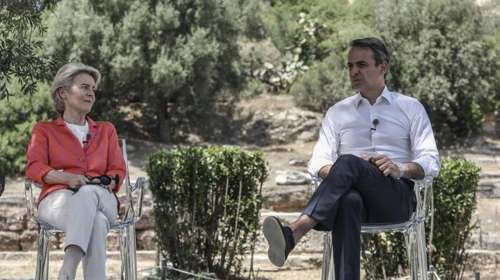 Στα Χανιά η Ούρσουλα φον ντερ Λάιεν - Τη φιλοξενεί στο Ακρωτήρι ο Κυριάκος Μητσοτάκης
