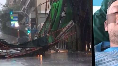 "Πέρασε η ζωή μου μπροστά από τα μάτια μου": Η στιγμή που έπεσε η σκαλωσιά στον Πειραιά - Η μαρτυρία του διανομέα [βίντεο]