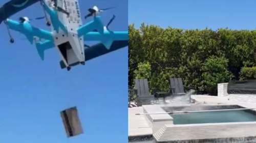 Amazon: Όταν η παράδοση με drone δεν πάει όπως περιμένεις - Δέμα βρέθηκε στην πισίνα πελάτισσας [βίντεο]