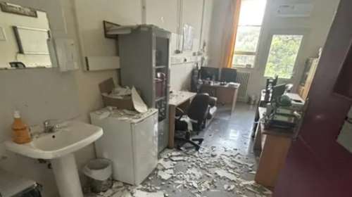 Κατέρρευσε οροφή σε γραφείο γιατρών στο Βενιζέλειο Νοσοκομείο - "Το μεγαλοποιεί η συμμορία μιζέριας", λέει ο Γεωργιάδης