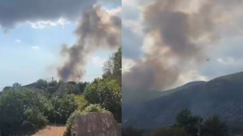 Φωτιά στο Πετροχώρι Ξάνθης: Στη μάχη και εναέρια μέσα [βίντεο]
