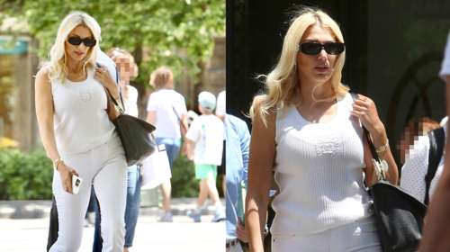 Κωνσταντίνα Σπυροπούλου: Chic εμφάνιση με total white look στο κέντρο της Αθήνας [εικόνες]