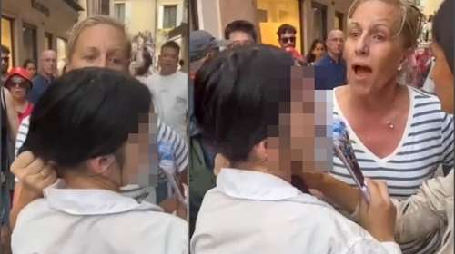 Ο εφιάλτης κάθε τουρίστα: Αμερικανίδα  άρπαξε από τα μαλλιά 14χρονη κλέφτρα πορτοφολιών - Τη "συνέλαβε" επ' αυτοφώρω [βίντεο]