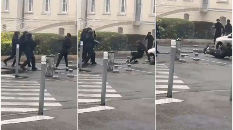 Καταλήψεις στη Γαλλία: Σοκαριστικό βίντεο - Αστυνομικός πυροβολεί μαθητή στο κεφάλι με εκτοξευτή χειροβομβίδας
