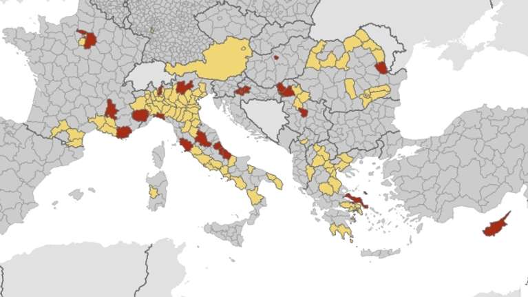 Ιός του Δυτικού Νείλου: Σε Ελλάδα και Ιταλία τα περισσότερα κρούσματα - Οι "κόκκινες" περιοχές στην Ευρώπη