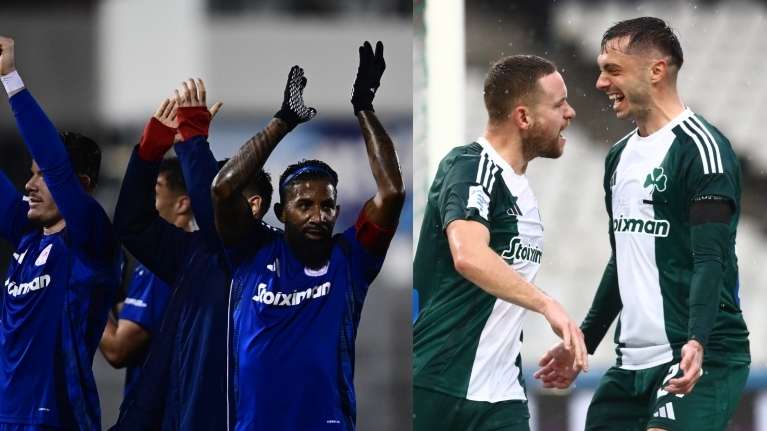 Super League: "Χόρευε" στη βροχή ο Ολυμπιακός στις Σέρρες (4-0) – Αγχωτική νίκη για τον Παναθηναϊκό με τον Βόλο (2-1)